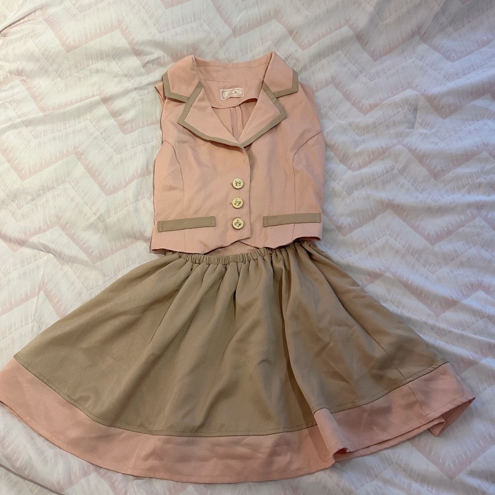 Penderie by Liz Lisa | Pink Vest Illusion Dress